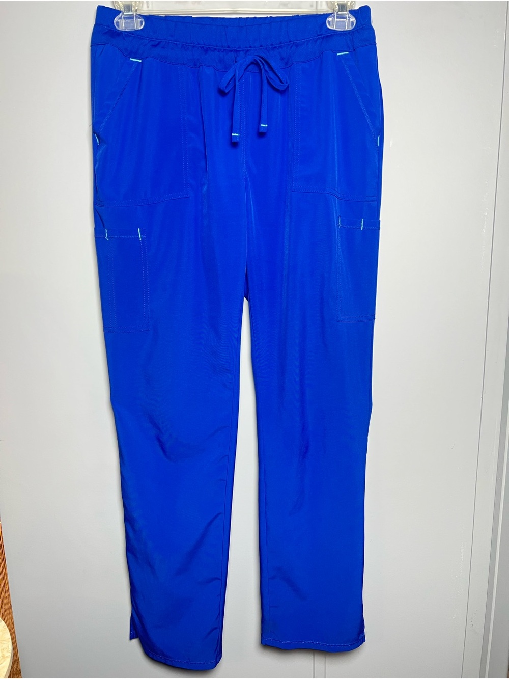 Scrubstar Women’s Electric Blue Scrub Pants Size M Drawstring Stretch WM01B072